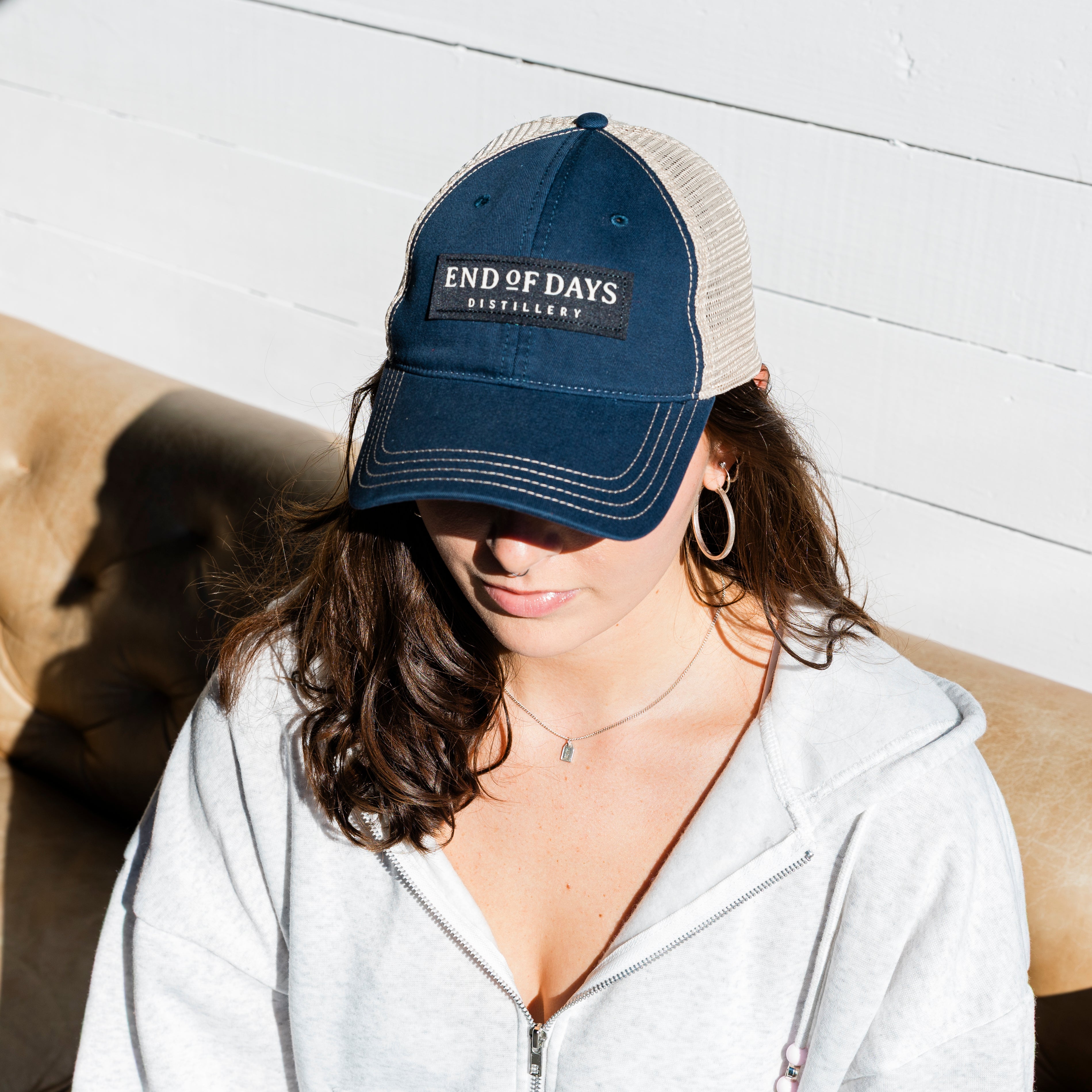 Woven Label Mesh Dad Hat
