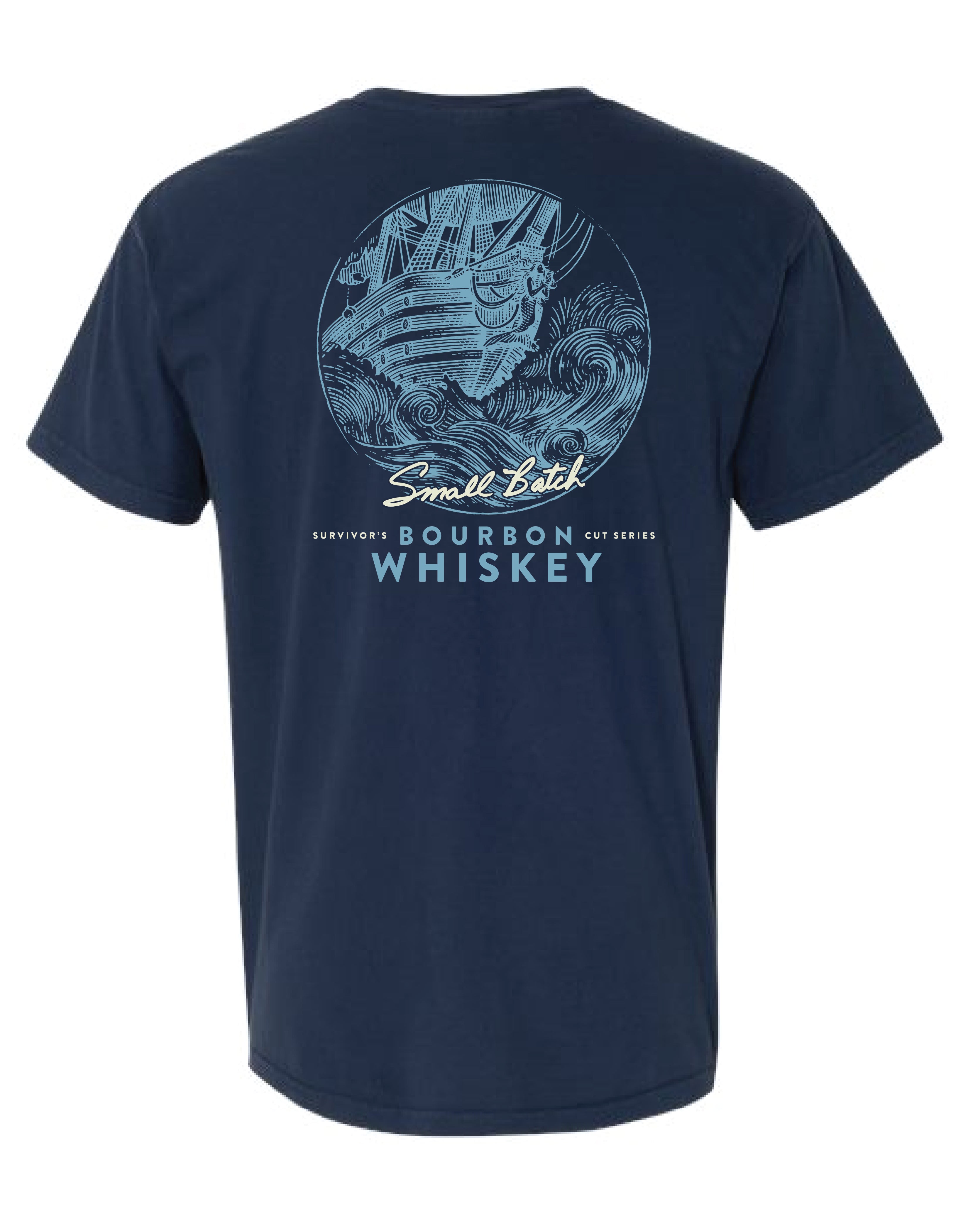 Navy Bourbon Whiskey T-Shirt