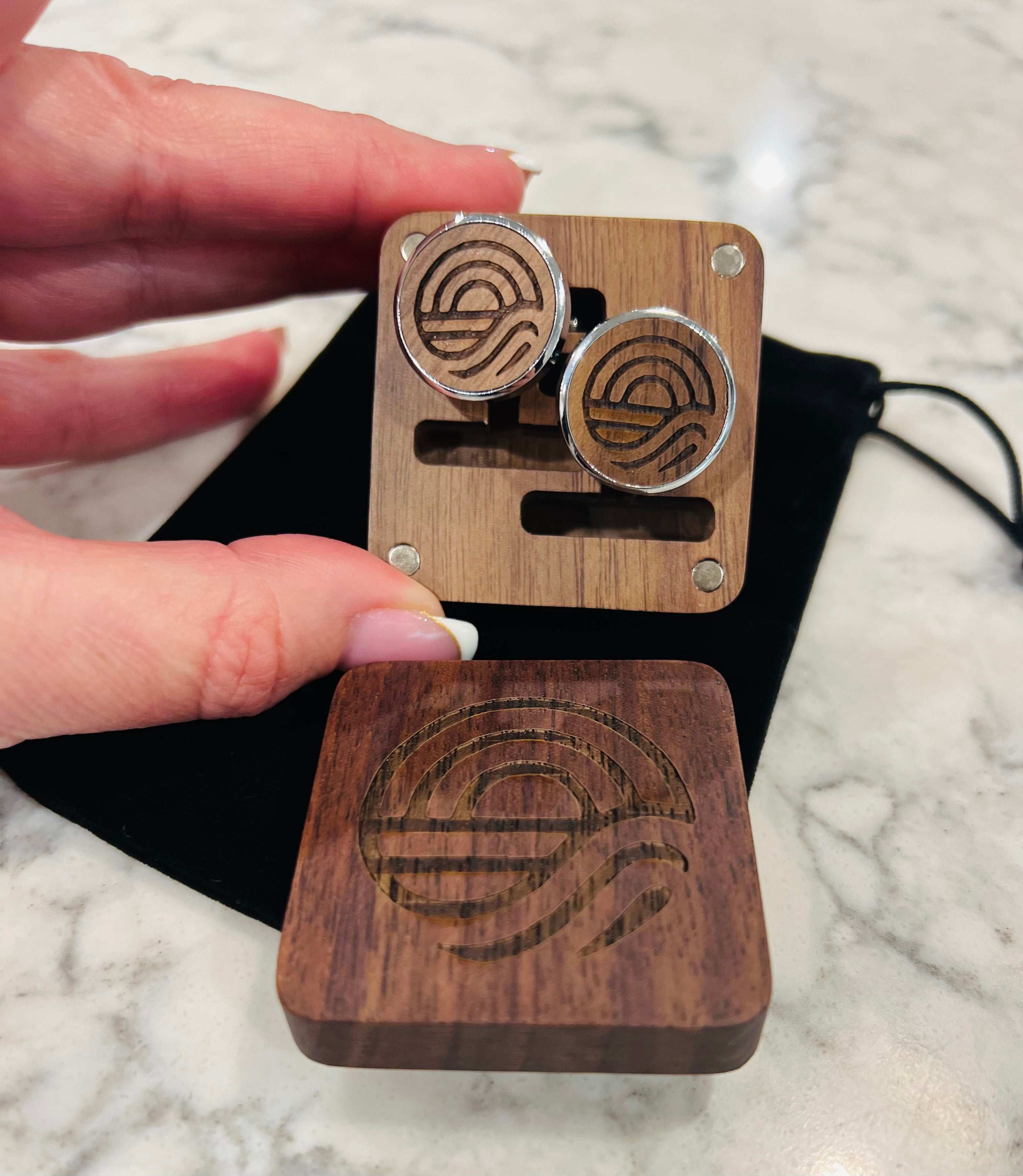 EOD Logo Wooden Cuff Links Pair