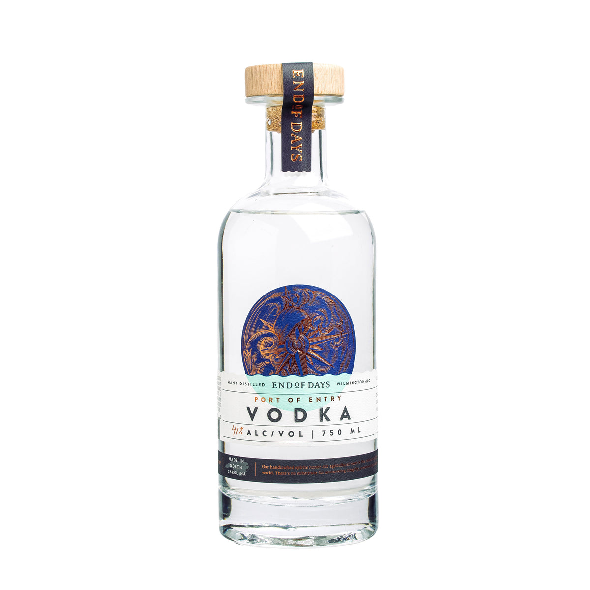 Port of Entry Vodka bottle on a white background