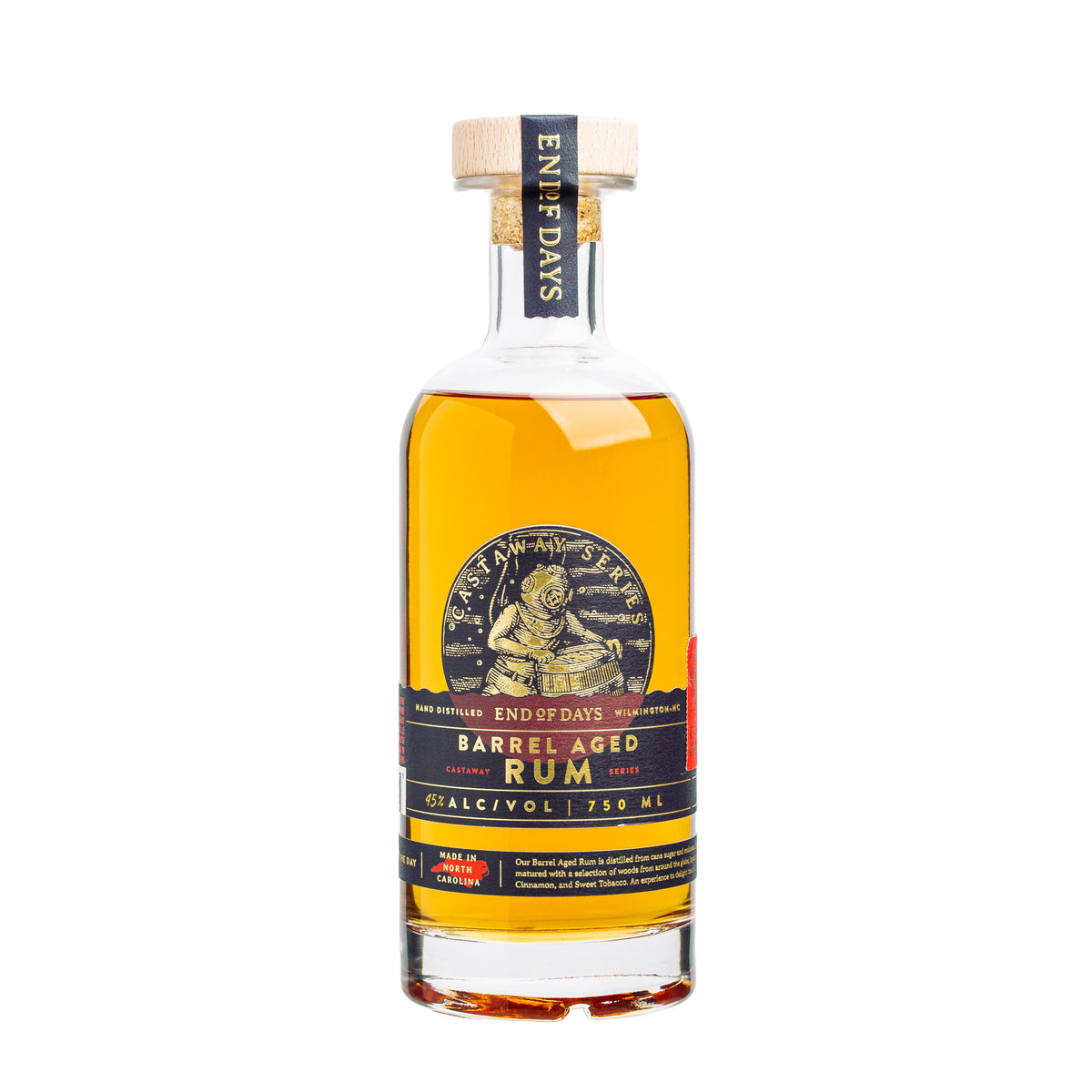 Castaway Series Barrel Aged Rum bottle on a white background