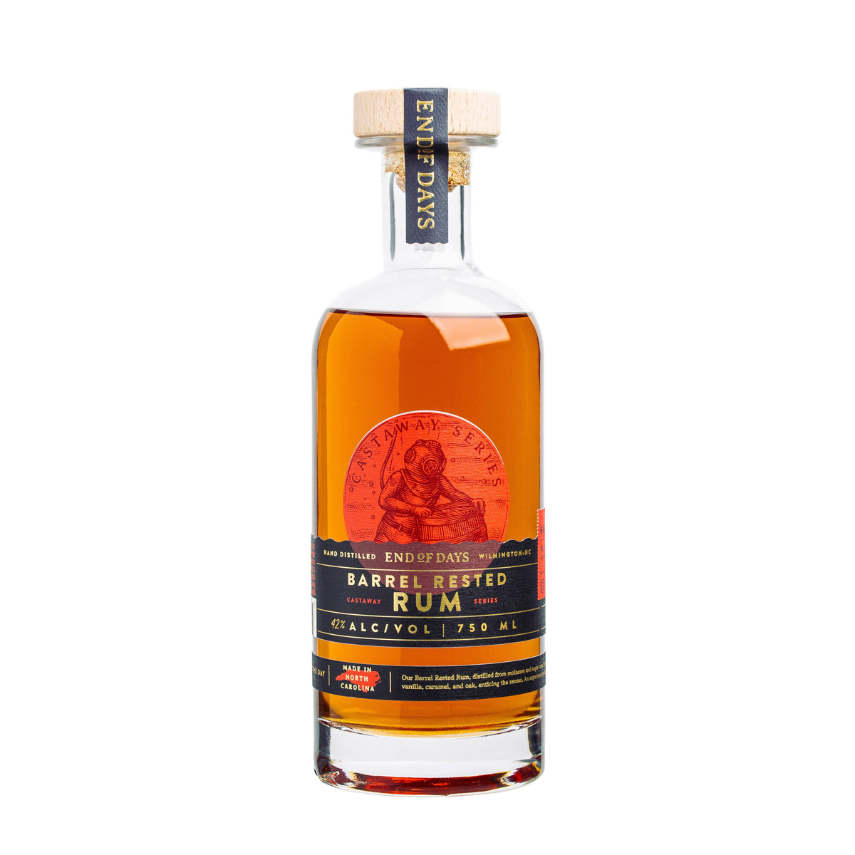 Castaway Series Barrel Rested Rum bottle on a white background