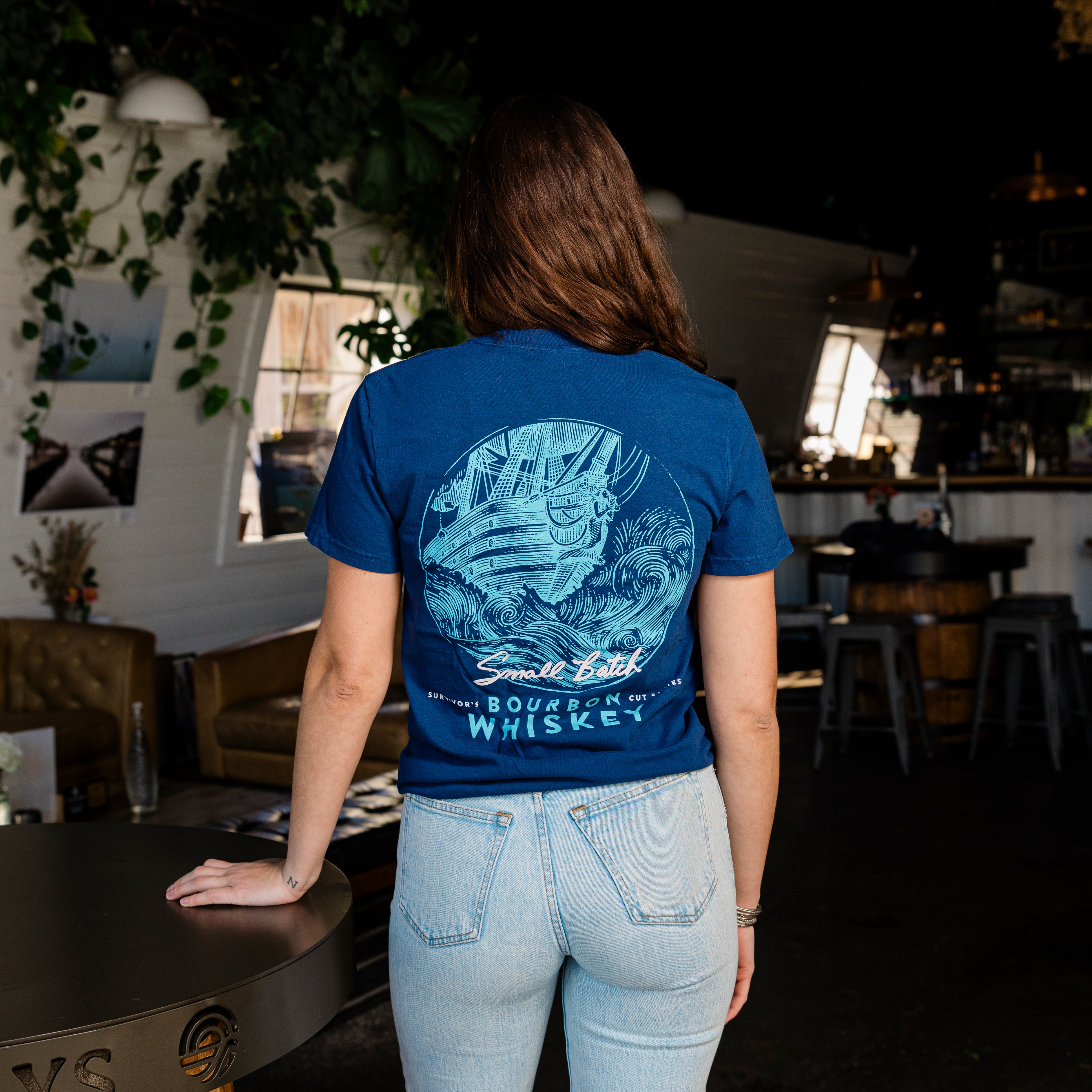 Navy Bourbon Whiskey T-Shirt