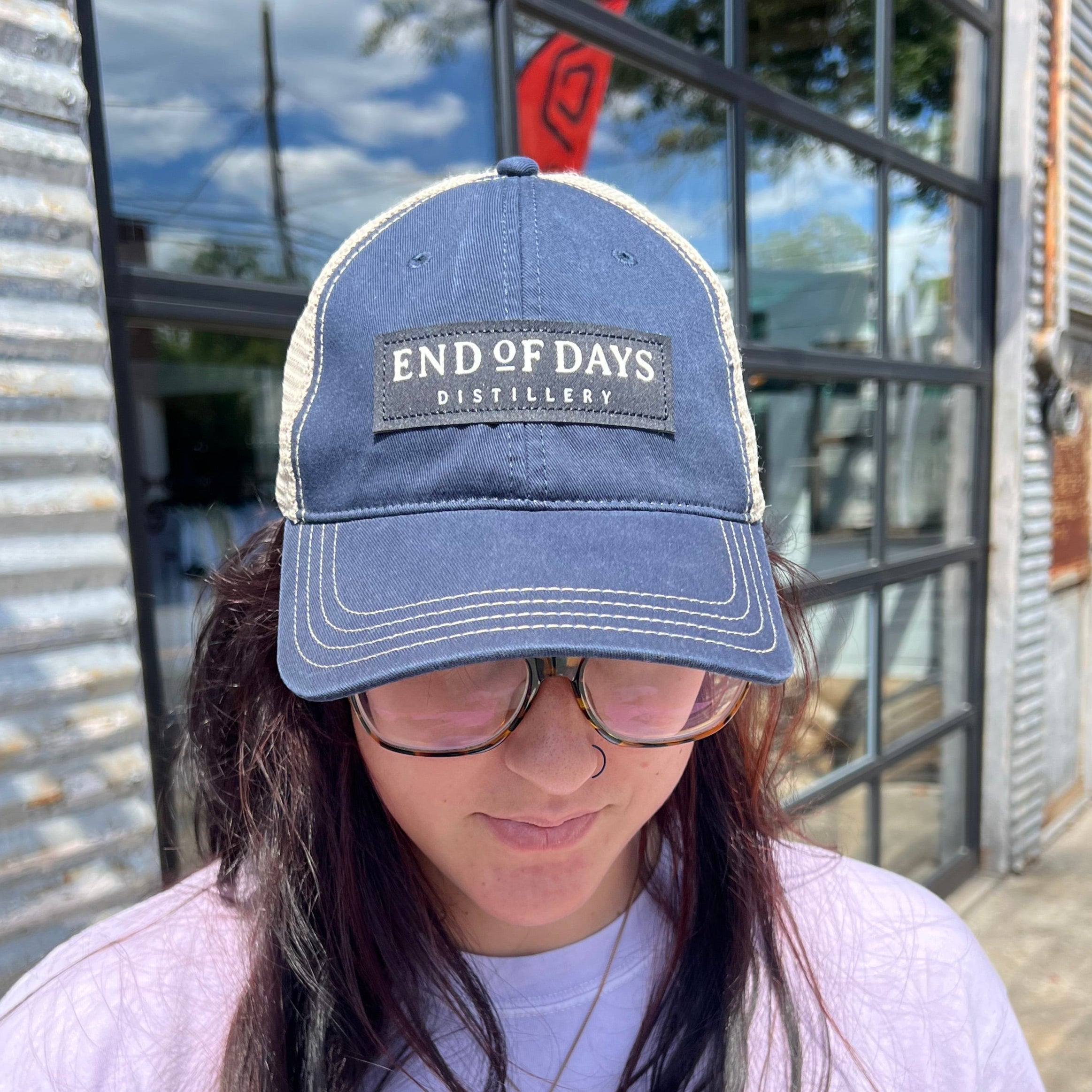 Woven Label Mesh Dad Hat