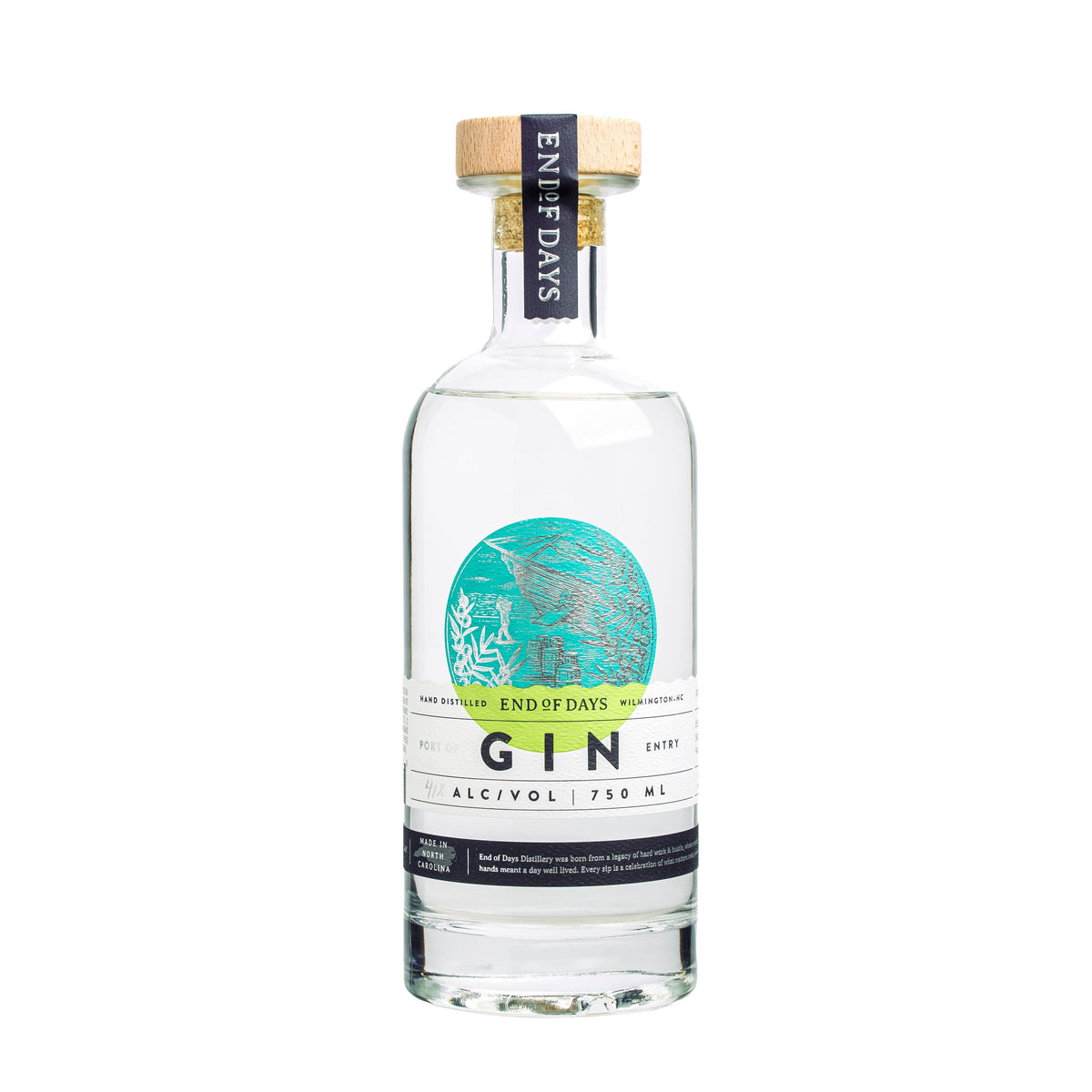 Port of Entry Gin 750ml bottle on a white background